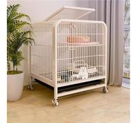 FZZIBQYR Jaula para Gatos, caseta para Gatos, recinto Exterior, Parque de Juegos para Mascotas en Interiores con Ruedas giratorias de 360°, Hamaca, Escalera, Bandeja de Arena extraíble y Ruedas con f