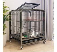 FZZIBQYR Jaula para Gatos, transportín para Mascotas de Interior, Parque de Juegos para Animales pequeños, recinto metálico de 2 Niveles para Gatitos, caseta para Gatos de Exterior con Puertas con CE