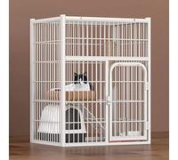 FZZIBQYR Jaulas para Gatos de Interior, Jaula para Conejos de Interior, recinto para Gatos de Exterior, Jaula metálica para Gatos y Hurones con Puertas y rampas, Apta para Hurones, Conejos y chinchil