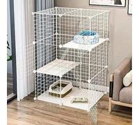 FZZIBQYR Jaulas para Gatos para Gatos de Interior Muebles, Jaula para cobayas Villa de Malla metálica, Casa para Animales pequeños para Hurones, Chinchillas, erizos, Espacio Grande de múltiples Capas