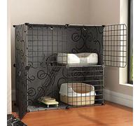 FZZIBQYR Jaulas para Gatos para Gatos de Interior Muebles, Jaula para cobayas Villa de Malla metálica, Casa para Animales pequeños para Hurones, Chinchillas, erizos, Espacio Grande de múltiples Capas