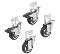 FZZIBQYR Paquete de 4 Ruedas giratorias de Goma Resistentes para Bricolaje, silenciosas, para el hogar, de 25/32/38/50 mm, carritos de Muebles y proyectos del hogar.