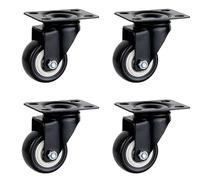 FZZIBQYR Ruedas de Goma Resistentes para Muebles - 4 Ruedas giratorias con Freno para Uso Industrial Ruedas de 2 Pulgadas Movilidad de Muebles y Equipos