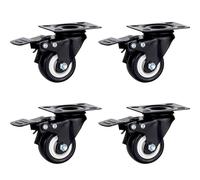FZZIBQYR Ruedas de Goma Resistentes para Muebles, Ruedas giratorias de 1,5 Pulgadas con Freno, Ruedas industriales para Muebles, Paquete de 4, Movimiento y Estabilidad.