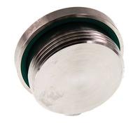 G 1 1/2'' Macho Tapón de cierre de acero inoxidable con hexágono interior y junta FKM 250 Bar