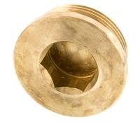 G 1 1/2'' Tapón de cierre de latón con hexágono interior 16 Bar