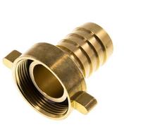 G 1 1/2'' x 32mm Llave de manguera de latón con junta NBR y tuerca de mariposa 16 Bar