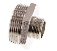 G 1 1/2'' x G 3/4'' Espiga doble de latón niquelado 16 Bar