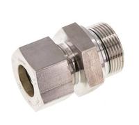 G 1 1/4'' Macho x 25S Racor de compresión recto de acero inoxidable con junta FKM 400 Bar DIN 2353