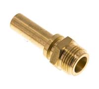 G 1/2'' Macho x 13mm Llave de manguera de latón con collarín de seguridad DIN 2817