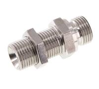 G 1/2'' Pasamuros Acero Inoxidable Doble Boquilla 350 Bar - Hidráulico