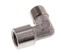G 1/4'' x R 1/4'' F/M Codo de 90 grados de acero inoxidable 150 Bar