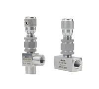 G 1/8 "1/4" 3/8 "NPT 1/2" válvula de aguja acero inoxidable 304 controlador reguladora flujo micromedición for agua Gas aceite(G THREAD-HIGH PRECISION-ELBOW 90 DEGREE,0.25 Inch)