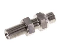 G 1/8'' Pasamuros Acero Inoxidable Doble Racor 475 Barra - Hidráulica