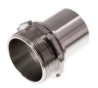 G 2 1/2'' Macho x 63mm Llave de manguera de acero inoxidable con collarín de seguridad DIN 2817