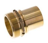 G 2'' Macho x 50mm Llave de manguera de latón con collarín de seguridad DIN 2817