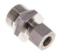 G 3/4'' Macho x 12L Racor de compresión recto de acero inoxidable con junta FKM 315 Bar DIN 2353