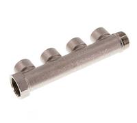 G 3/4'' x 4xG 1/2'' F/M/F Tubos distribuidores de latón niquelado 10 Bar