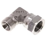 G 3/8'' M/F Codo de 90 grados de acero inoxidable 325 Bar - Hidráulico