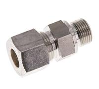 G 3/8'' Macho x 12S Racor de compresión recto de acero inoxidable con junta FKM 630 Bar DIN 2353