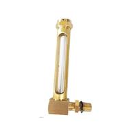 G 3/8" Rosca Macho Latón En Forma De L Indicador De Nivel De Líquido De Aceite Tubular De Dos Ventanas Visor Indicador De Nivel De Aceite, 1 Unidad(80mm)