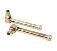 G 3/8" Rosca Macho Latón En Forma De L Indicador De Nivel De Líquido De Aceite Tubular De Dos Ventanas Visor Indicador De Nivel De Aceite, 1 Unidad(250mm)