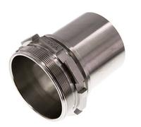 G 4'' Macho x 100mm Llave de manguera de acero inoxidable con collarín de seguridad DIN 2817