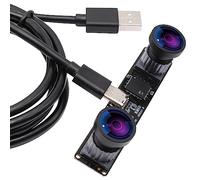 G 4MP Dual Objektiv USB Kamera Weitwinkel Synchronisierung PC Kamera Hochgeschwindigkeits 1080P 60fps Lightburn Kamera Fernglas-Webcam Mini-UVC-USB2.0 Lasergravierer-Kamermodul für Computer