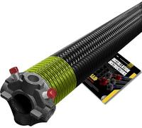 G.A.S Hardware Muelle de torsión para puerta de garaje (243 x 1.75 x 35) | Reemplazo de herida izquierda para el lado derecho de la puerta del garaje (color del cono: negro)