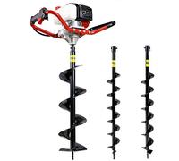 G ahoyadora gasolina 52CC gasolina tierra taladro (con 3 brocas Ø 100/150/200 mm* longitud 800 mm) poste agujero perforador