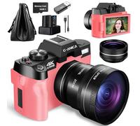 G-Anica 4K Cámara Digital para Fotografía, Cámara de Vídeo 48MP, WiFi y Control de Aplicaciones Cámara Vlogging para YouTube, Cámara compacta con lentes gran angular y Macro