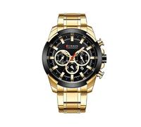 (G B)CURREN Relojes para hombre de primera marca, reloj deportivo grande, relojes de pulsera de cuarzo