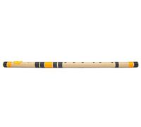 G Base natural para zurdos | Negro y naranja | Afinado con Tanpura A = 440 Hz | Flauta de PVC + lecciones de flauta hindi e inglés