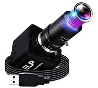 G Cámara USB Varifocal 2MP 4X Zoom óptico Webcam,2.8-12mm Varifocus Web Camera,FHD H.264 1080P Lente Varifocal Webcam con Sensor IMX323,Focus Web Cam Ajustable 0.01LUX Cámara USB Raspberry Pi Webcam
