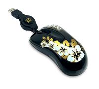 G cube GOA-6NG Mini ratón óptico Negro/diseño Floral