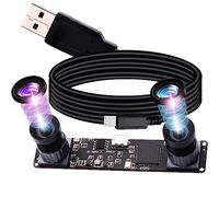 G Doble objetivo USB módulo de cámara 960p 60fps 3D estéreo sincronizado, módulo de placa webcam dual de 1,3 MP USB con cámara, cámara web HD de 13 pulgadas OV9750, cámara web de 100 grados para