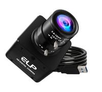 G ELP - Cámara de zoom manual USB 3.0 de alta velocidad, 720 p/200 fps, 1200 p/120 fps, USB 3.0/2.0 Lightburn cámaras para Windows, Linux, Mac, Pi, 2,8-12 mm, 4 zoom AR0234, webcam para PC