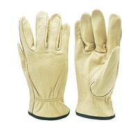 G & F 2002L-3 Full Grain Pigskin Leather Work Gloves, Drivers Gloves, Premium Washable leather, Size Large. (Value Pack: 3 pairs)