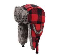 G&F Gorros Aviador Gorros Aviador para Hombres Sombrero de Trampero Cuadros con Orejeras y Correa para Barbilla Mantener Caliente Gorra de Piloto para Cazar Caminar Esquí Invierno