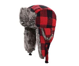 G&F Gorros Aviador Gorros Aviador para Hombres Sombrero de Trampero Cuadros con Orejeras y Correa para Barbilla Mantener Caliente Gorra de Piloto para Cazar Caminar Esquí Invierno
