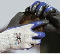 G. fibra HPPE/fibra vidrio sin costuras doble recubrimiento palma/dedos nitrilo estanco Microfinish®