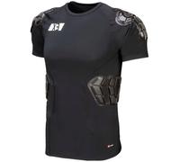 G-Form Pro-X3 Camisa de Manga Corta - Camiseta Interior de Manga Corta para Protección - Camiseta de Compresión Acolchada para Ciclismo, Motociclismo, Dirt Bike y Más - Negro, Hombre Grande
