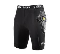 G-Form EX-1 Shorts para Bicicleta - Pantalones Cortos Acolchados de Compresión para Hombre - para BMX y Snowboard - Negro/Amarillo, Juvenil Grande/X-Grande
