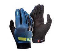 G-Form Sorata 2 Guantes para Bicicleta de Montaña - Guantes Ciclismo, Moto, MBT y Cross-Country - Azul/Verde, Pequeño