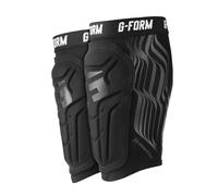 G-Form V2 - Espinilleras de fútbol, negro/negro brillante, adulto XL