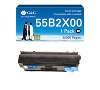 G&G 55B2X00 - Cartucho de tóner compatible con Lexmark 55B2X0E para MS431dn MS431dw MX431adn MX431adw, 20000 páginas (55B2X00)