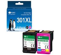 G&G Cartuchos de tinta compatibles con HP 301 cartuchos de tinta XL negro para HP Deskjet 4500 4502 DeskJet 2540 2050 2510 OfficeJet 2620 4630 (color negro)