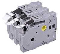 G + G - Cinta de impresión para Brother TZe221/231/241 3 Unidades, Color Blanco y Negro.