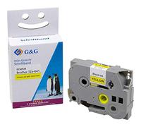 G&G Cinta para impresora compatible con Brother TZe-641 (18 mm x 8 m, laminado), color negro sobre amarillo