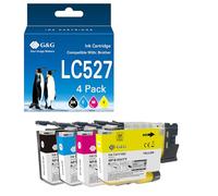 G&G LC527VAL Cartuchos de impresora compatibles con Brother LC527 LC527XL para Brother MFC-J4350DW MFC-J4550DW (LC527 Value Pack)